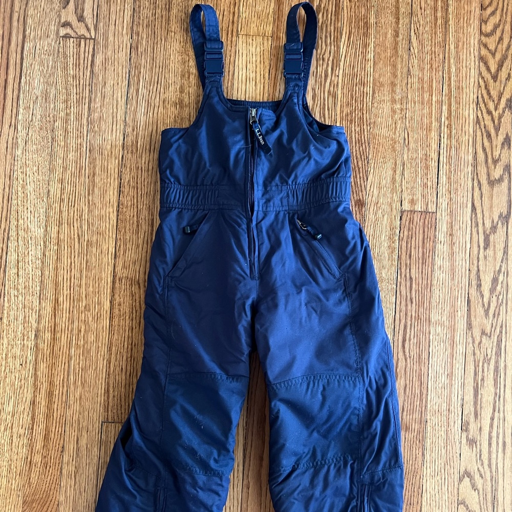 LL Bean Overalls Kids Black Outdoors Casual Pullover Zip Outdoors Youth